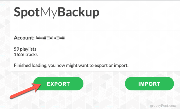 SpotMyBackup का उपयोग करके Spotify प्लेलिस्ट का निर्यात करना