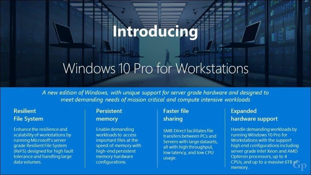 Microsoft वर्कस्टेशन संस्करण के लिए नए विंडोज 10 प्रो का परिचय देता है