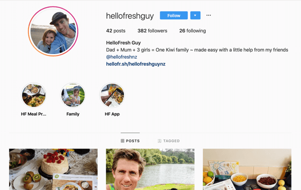 सशुल्क सामाजिक प्रभावकों की भर्ती कैसे करें, उदाहरण के लिए @hellofreshguy से Instagram फ़ीड