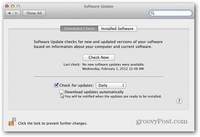 Apple OS X Lion के सॉफ़्टवेयर अपडेट फ़ीचर को कॉन्फ़िगर करें