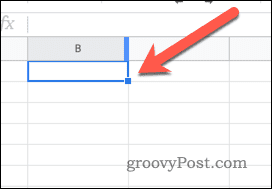 Google पत्रक में एक कॉलम का आकार बदलना