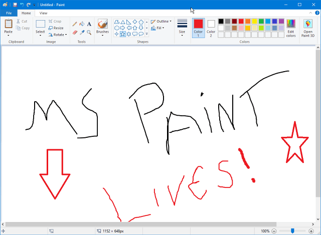 Microsoft पेंट विंडोज स्टोर में रहना जारी रखेगा