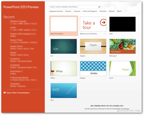 टेम्पलेट स्क्रीन होम पावरपॉइंट 2013 तत्काल डाउनलोड खोज विषय