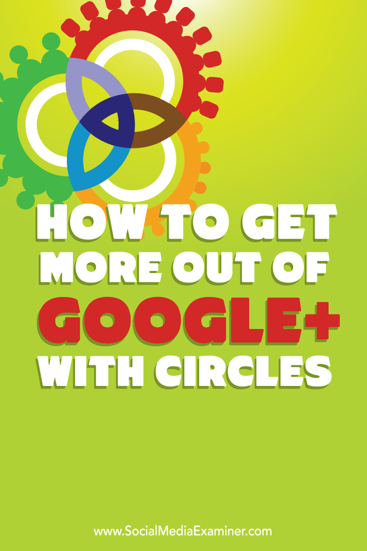 Google + को मंडलियों से अधिक कैसे प्राप्त करें