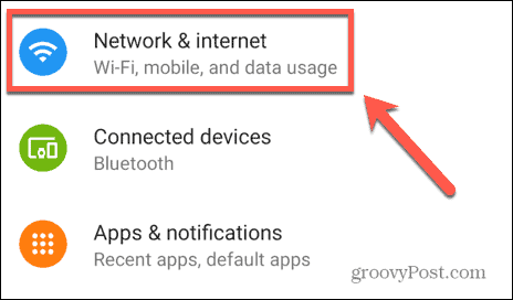 Android नेटवर्क और इंटरनेट सेटिंग्स