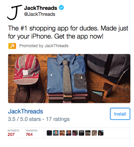 जैक थ्रेड्स ऐप इंस्टॉल कार्ड ट्वीट