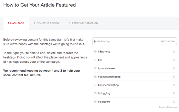 MissingLettr आपके द्वारा प्रकाशित प्रत्येक नए ब्लॉग पोस्ट के लिए स्वचालित रूप से एक ट्विटर अभियान बनाता है।