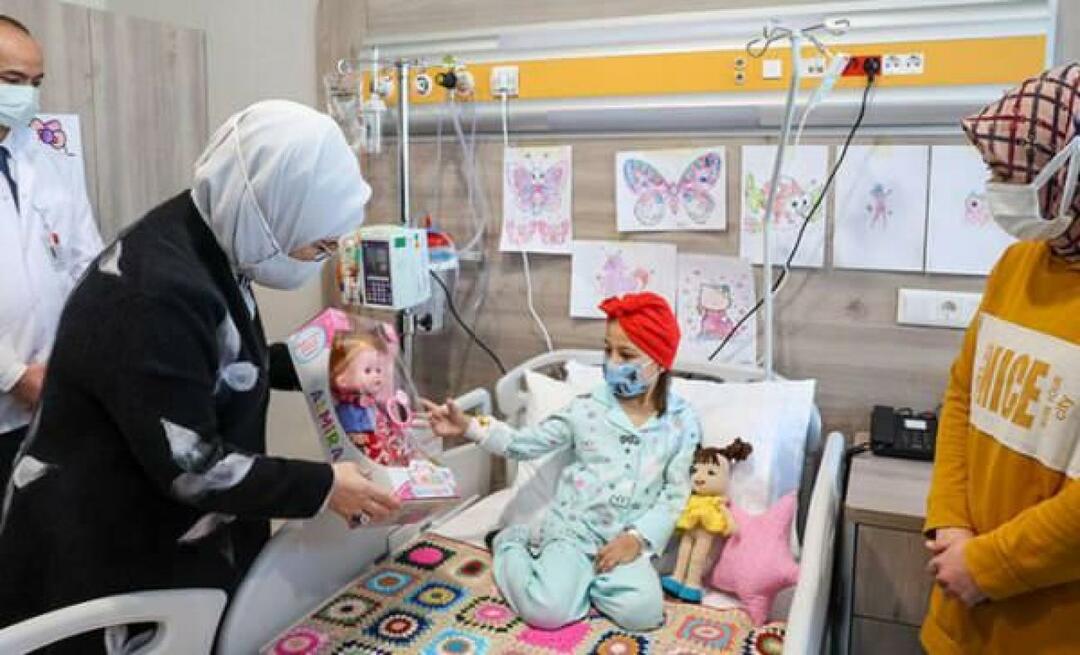 एमाइन एर्दोगन ने कैंसर से पीड़ित बच्चों का दौरा किया! 
