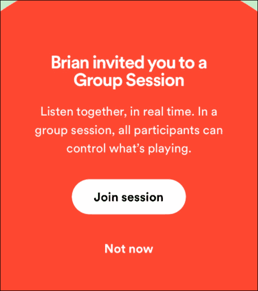 समूह सत्र में शामिल हों Spotify