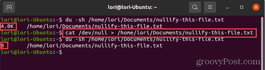 Linux में फ़ाइल करने के लिए devnull को पुनर्निर्देशित करें