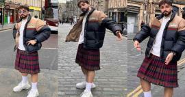 Sefo से स्कर्ट शेयर करना! स्कॉटलैंड की परंपरा लहंगे के साथ सड़कों पर फिरती थी।