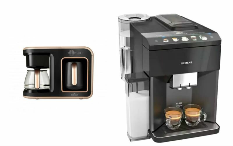 कई कार्यों के साथ कॉफी मशीन मॉडल