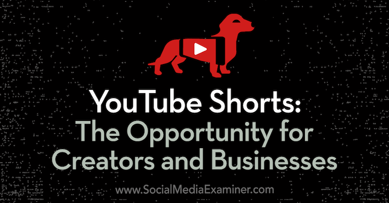 YouTube शॉर्ट्स: सोशल मीडिया मार्केटिंग पॉडकास्ट पर डेरल इव्स से अंतर्दृष्टि प्रदान करने वाले रचनाकारों और व्यवसायों के लिए अवसर।