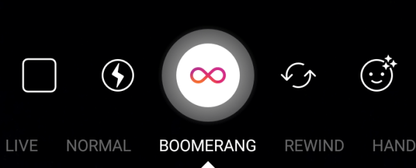 बुमेरांग का उपयोग फोटो की एक श्रृंखला को एक लूपिंग वीडियो में बदल देगा।