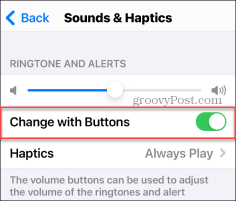बटन सेटिंग्स iPhone के साथ बदलें
