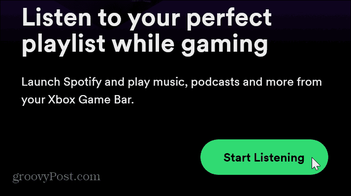 Spotify गेम गतिविधि सुनना शुरू करें
