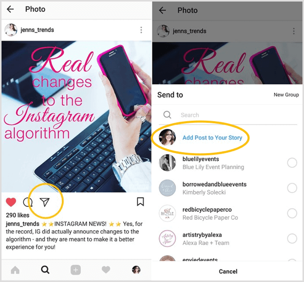 कैसे एक Instagram पोस्ट को अपने इंस्टाग्राम स्टोरीज में पुनः साझा करें: सोशल मीडिया परीक्षक