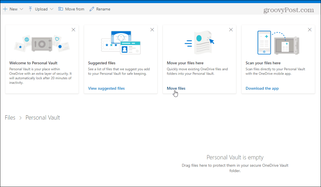 व्यक्तिगत वॉल्ट के साथ OneDrive 2FA का उपयोग करके फ़ाइलों की सुरक्षा कैसे करें