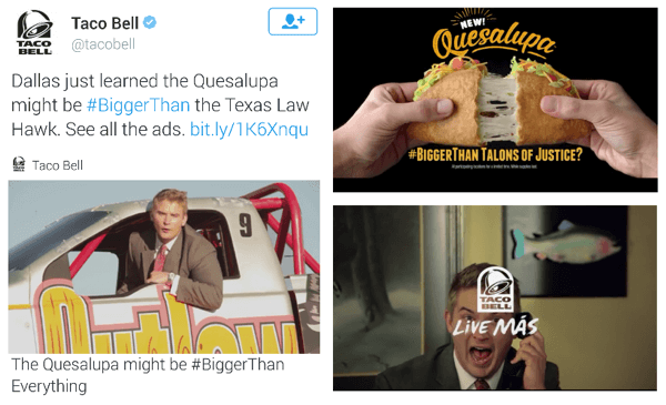taco घंटी ट्विटर वीडियो विज्ञापन