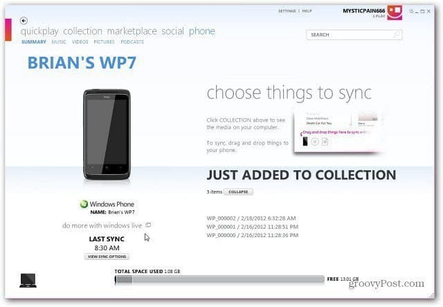 विंडोज फोन 7 को Zune सॉफ्टवेयर से अपडेट करें