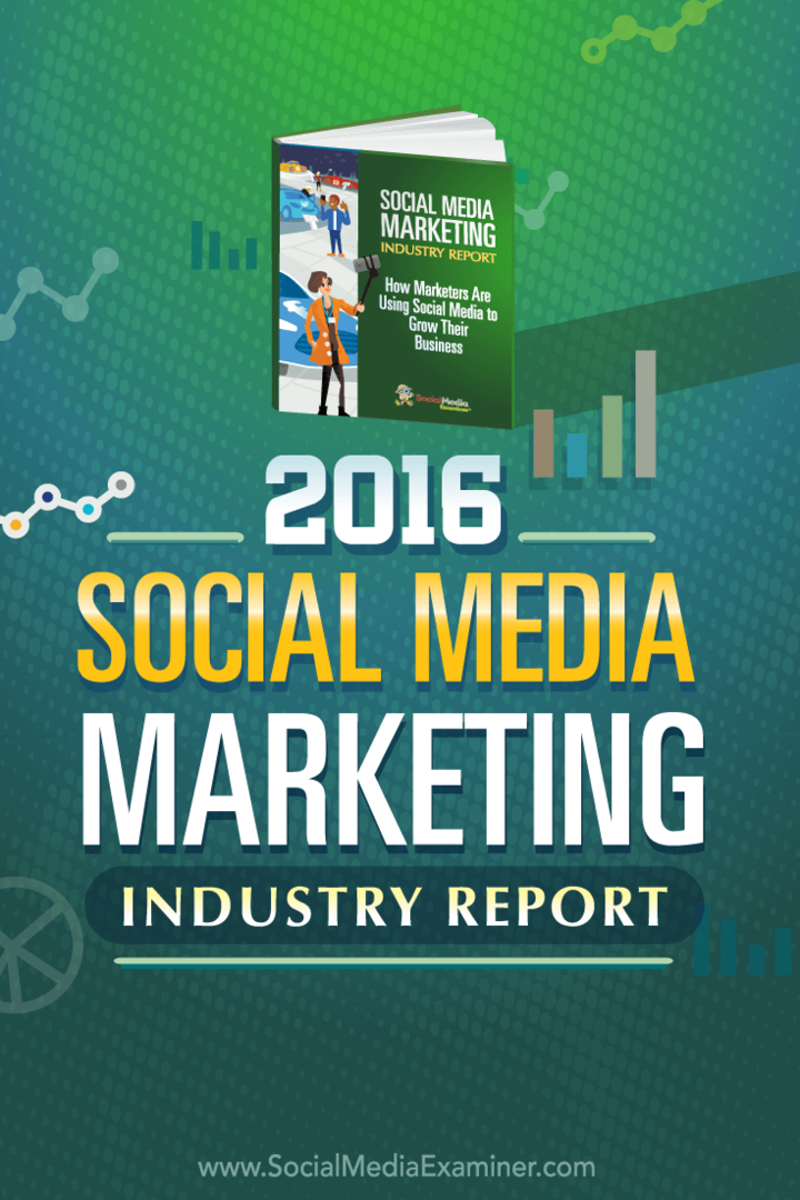 2016 सोशल मीडिया मार्केटिंग इंडस्ट्री रिपोर्ट: सोशल मीडिया एग्जामिनर