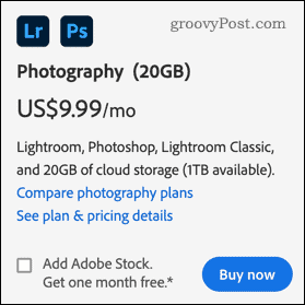 फ़ोटोशॉप मूल्य निर्धारण