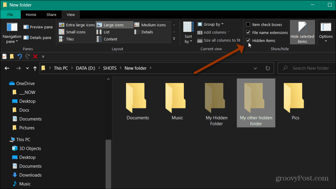 विंडोज 10 पर फाइलें और फ़ोल्डर कैसे छिपाएं
