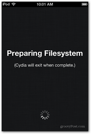 Cydia फ़ाइल सिस्टम तैयार करना