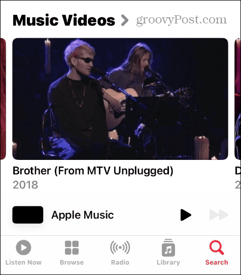 Apple Music पर वीडियो प्लेलिस्ट