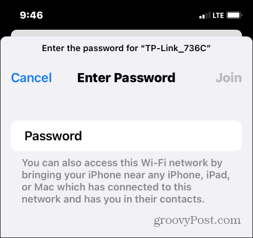 वाई-फाई नेटवर्क पासवर्ड दर्ज करें