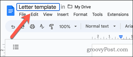 Google डॉक्स दस्तावेज़ का नाम बदलना