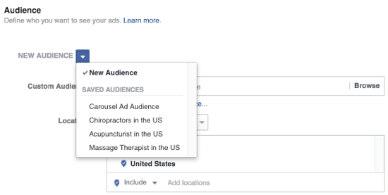 फेसबुक विज्ञापन लक्ष्यीकरण