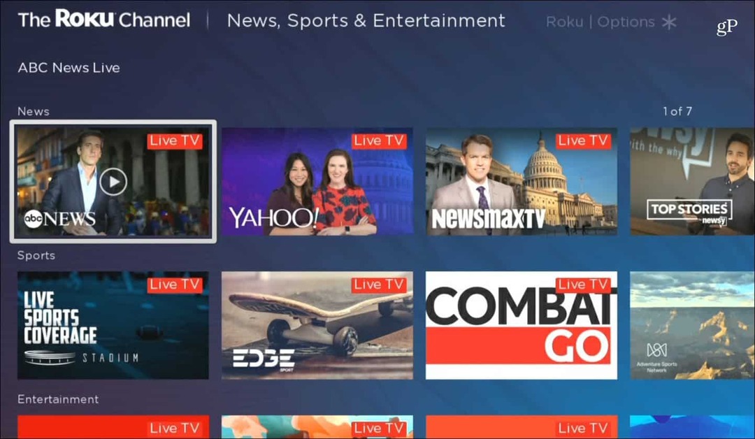 Roku चैनल अधिक लाइव स्पोर्ट्स और मनोरंजन सामग्री जोड़ता है
