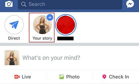 अपनी पहली फेसबुक स्टोरी बनाना।