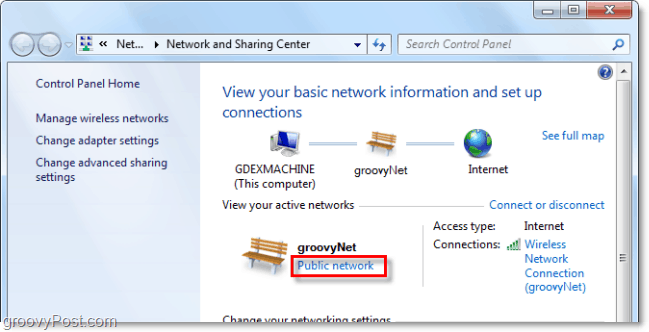 नेटवर्क विंडोज 7 किस प्रकार को अपने से कनेक्ट करने के बारे में सोचता है