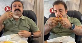 विमान पर Şırdancı Mehmet की प्रतिक्रिया! उसने प्लेन में अपने सीने से सीरप निकाला...