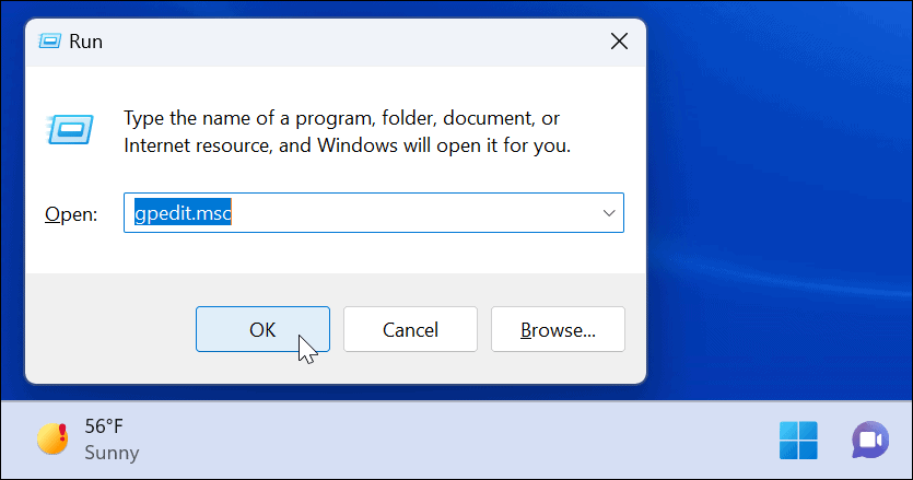 Windows 11 पर त्वरित सेटिंग संपादन रोकें चलाएं