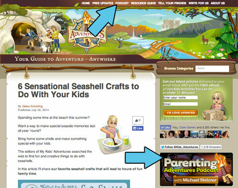 parenting रोमांच mykidsadventures.com होम पेज पर जुड़ा हुआ है