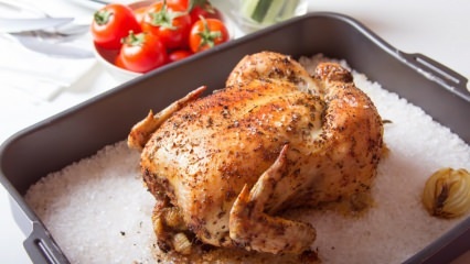 नमक में चिकन कैसे पकाने के लिए? 