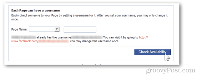 फ़ेसबुक पेज सेटिंग्स यूज़रनेम बदल उपयोगकर्ता नाम प्रत्येक पृष्ठ में एक यूज़रनेम पेज नाम की उपलब्धता हो सकती है