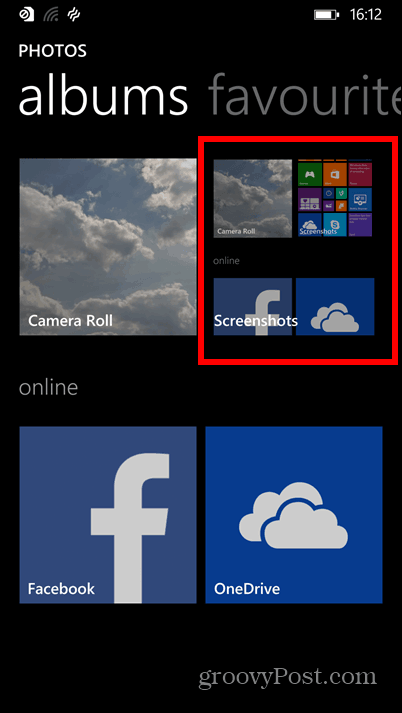 विंडोज फोन 8.1 स्क्रीनशॉट एल्बम