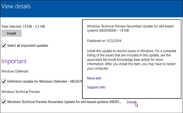 Microsoft रिलीज़ (KB3019269) विंडोज 10 बिल्ड 9879 के लिए पैच