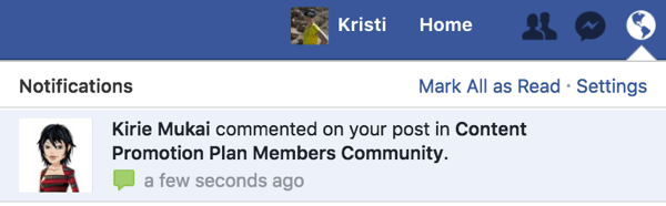 जब कोई व्यक्ति आपके फेसबुक समूह में शामिल होने के लिए कहता है तो एक सूचना प्राप्त करें।