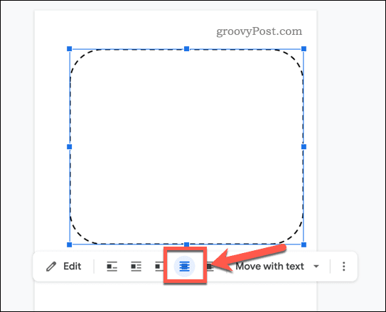 Google डॉक्स में छवि की स्थिति को स्थानांतरित करना