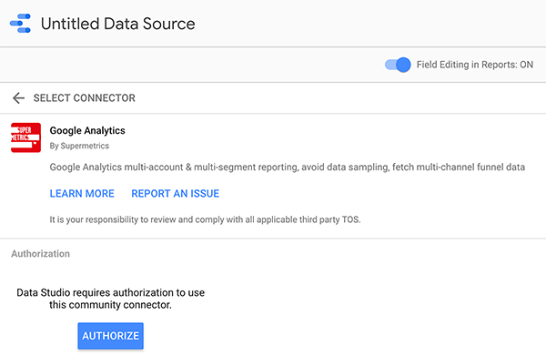 Google डेटा स्टूडियो, टिप 2 से डेटा स्रोत कैसे कनेक्ट करें