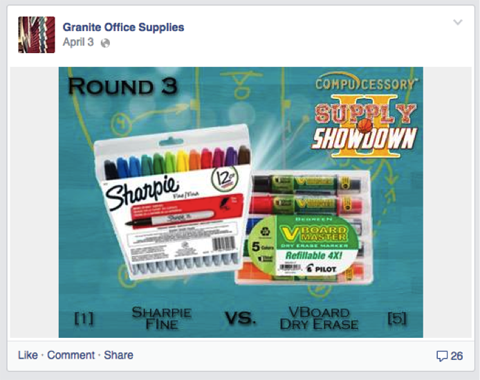 ग्रेनाइट कार्यालय फेसबुक प्रतियोगिता की आपूर्ति करता है