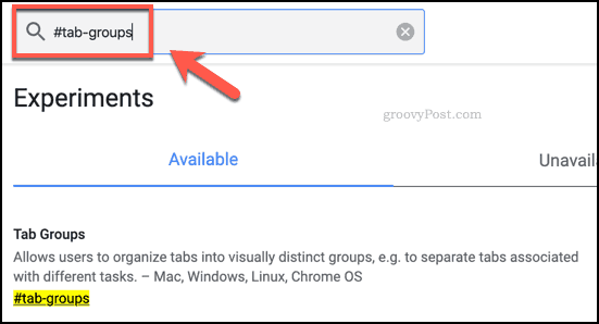 Google Chrome में टैब समूह फ्लैग करते हैं