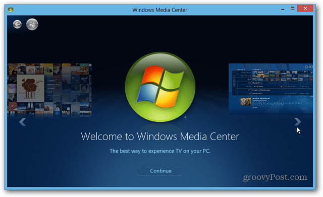 Windows Media Center लॉन्च करें