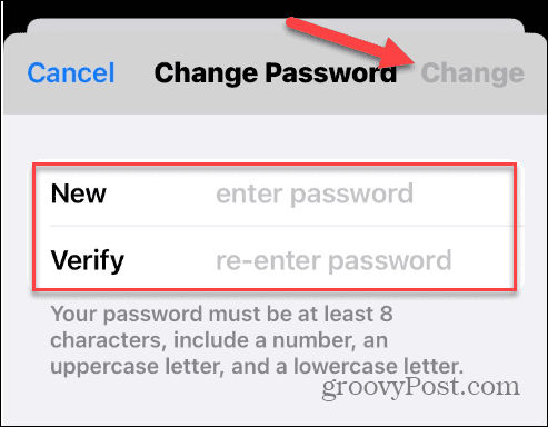 अपना ऐप्पल आईडी पासवर्ड बदलें