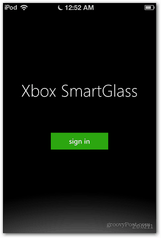 आईओएस में Xbox स्मार्टग्लास साइन